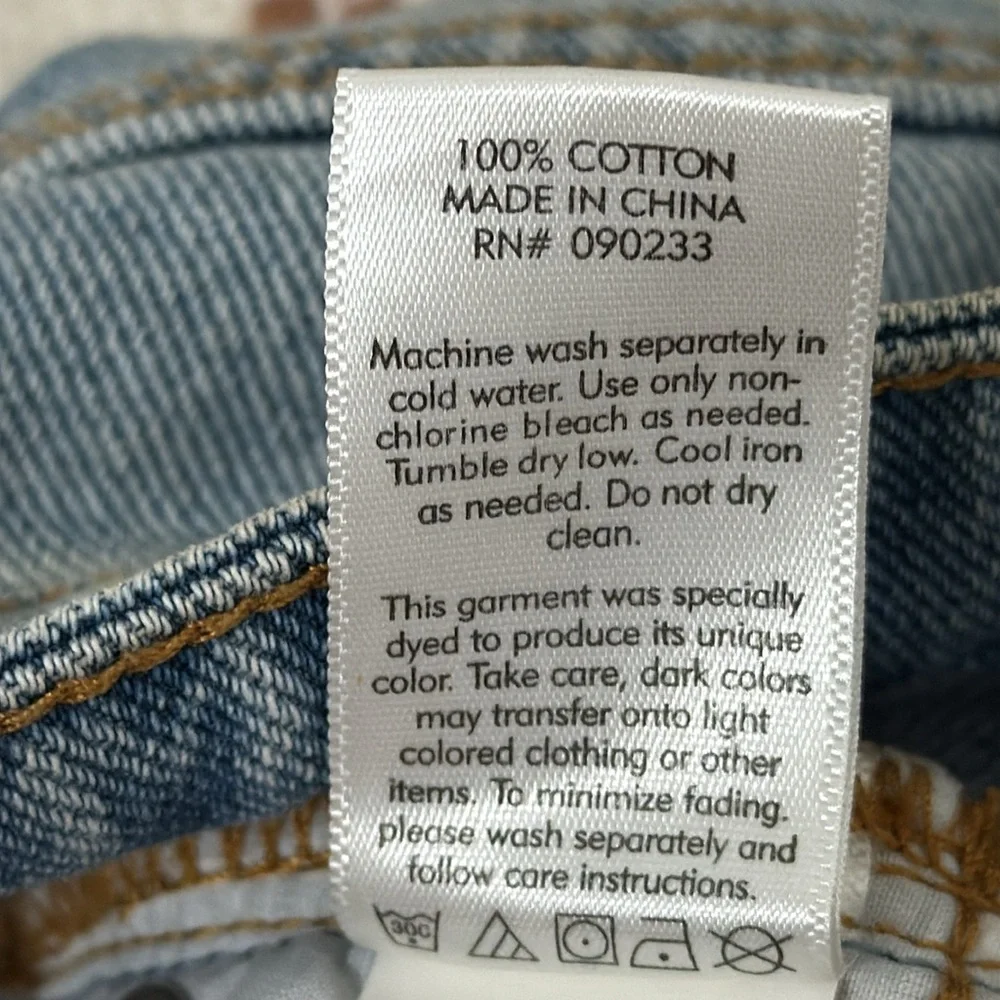 PACSUN Ultra Distressed Mini Jean Skirt Womens Size 26 Denim Raw Hem Y2K - Picture 8 of 10